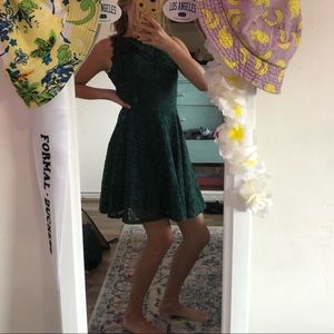 Green lacy dress